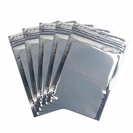 Shiny Silver Anti Static Bag Custom Size 0.08～0.2mm Thickness With Zipper